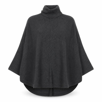 Principles Women Grey Roll Neck Cape Style Knit Jumper Size 26