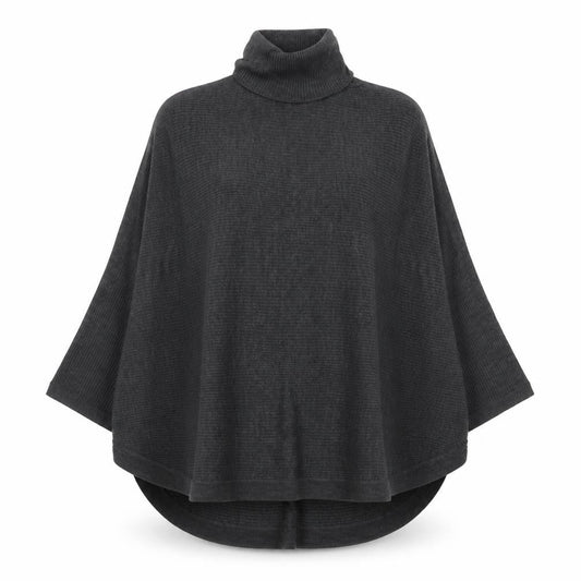 Principles Women Grey Roll Neck Cape Style Knit Jumper Size 26