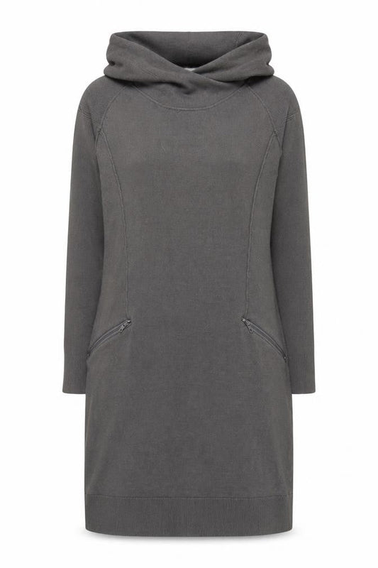 Alice Collins Women’s Grey Knit Cowl Neck Sweater Dress Size 12