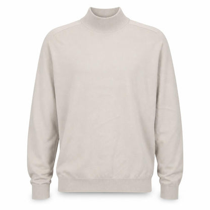 Next Men’s Beige Mock Neck Cotton Blend Jumper XL