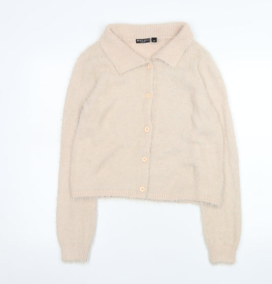 Womens UK Size M Brave Soul Beige Cardigan Jumper