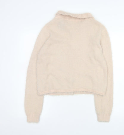 Womens UK Size M Brave Soul Beige Cardigan Jumper