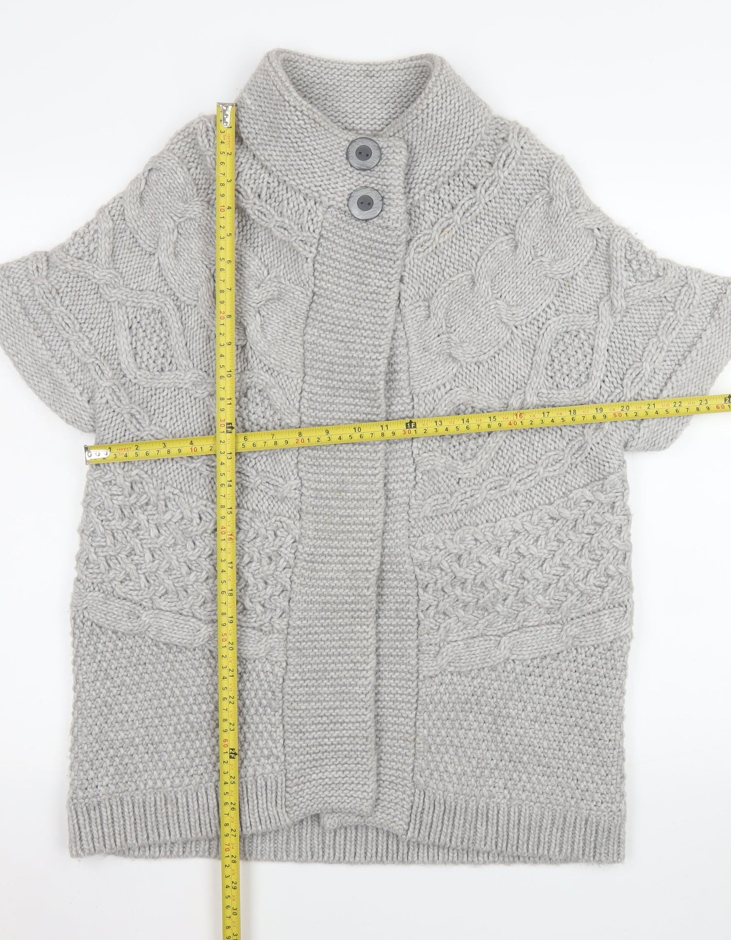Womens UK Size 16 Marks and Spencer Grey Cardigan Jumper