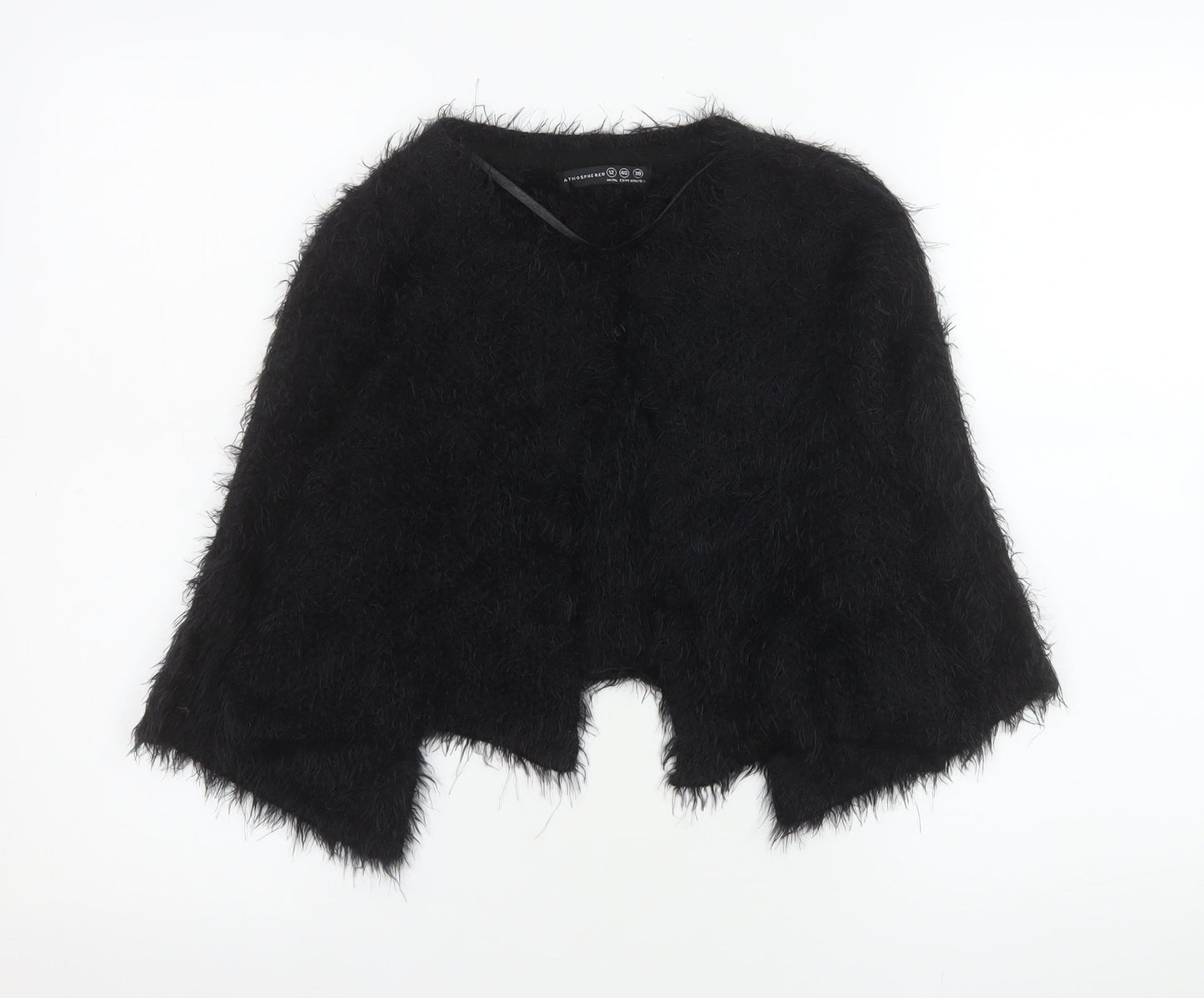 Womens UK Size 12 Atmosphere Black Cape Jumper