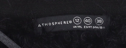Womens UK Size 12 Atmosphere Black Cape Jumper