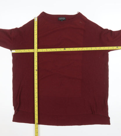 Womens UK Size 6 Topshop Red Pullover Jumper