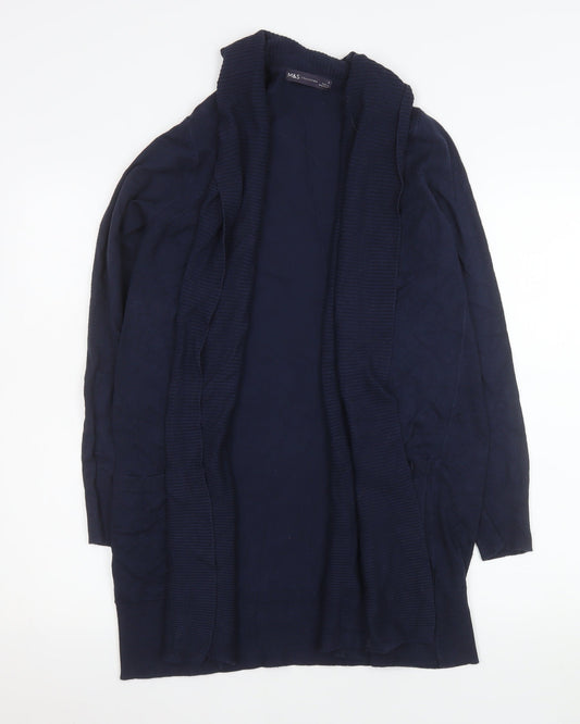 Womens UK Size S Marks and Spencer Blue Cardigan Jumper