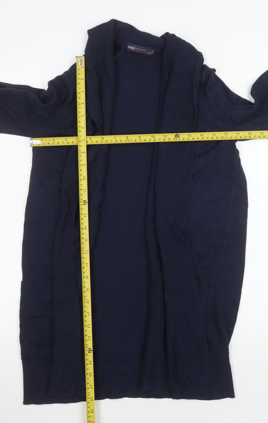Womens UK Size S Marks and Spencer Blue Cardigan Jumper