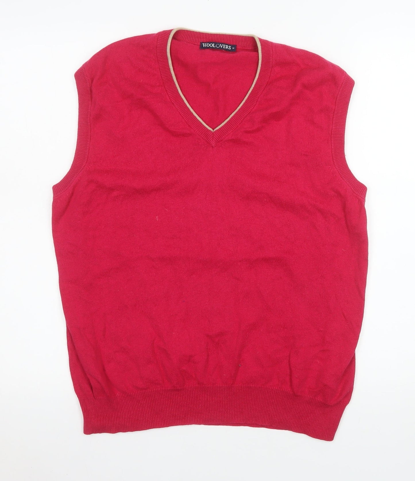 Mens UK Size M Woolovers Red Vest Jumper