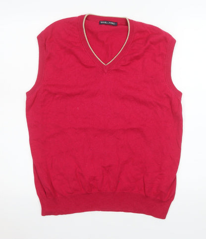 Mens UK Size M Woolovers Red Vest Jumper