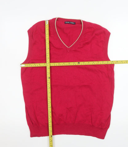 Mens UK Size M Woolovers Red Vest Jumper