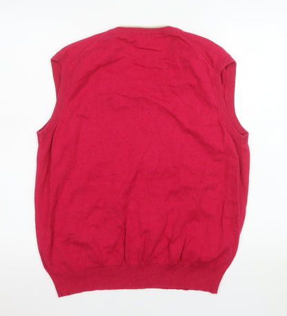 Mens UK Size M Woolovers Red Vest Jumper