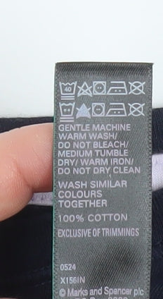 Womens UK Size XS Marks and Spencer Blue Basic T-Shirt