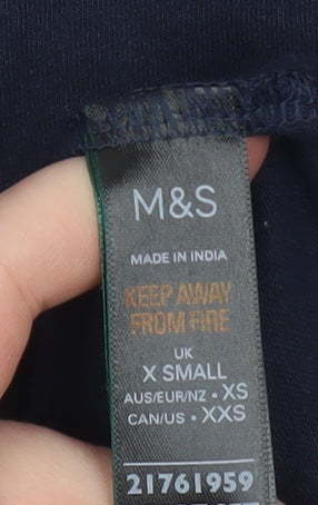 Womens UK Size XS Marks and Spencer Blue Basic T-Shirt