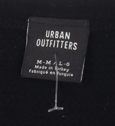 Womens UK Size M Urban Outfitters Black Cropped T-Shirt