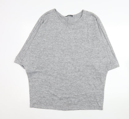 Womens UK Size 12 Studio Grey Basic T-Shirt