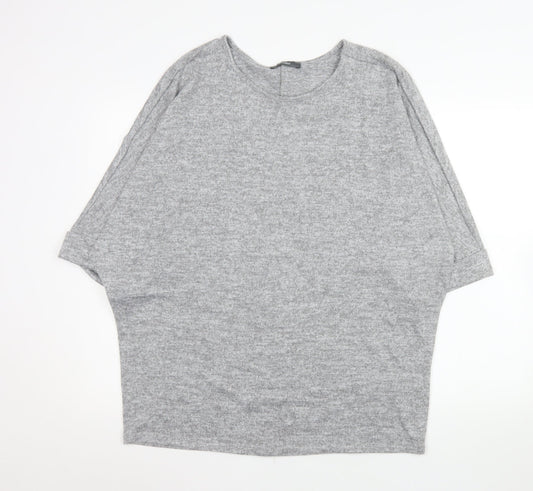 Womens UK Size 12 Studio Grey Basic T-Shirt