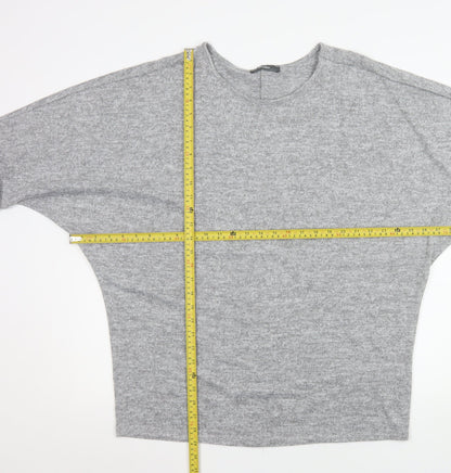 Womens UK Size 12 Studio Grey Basic T-Shirt