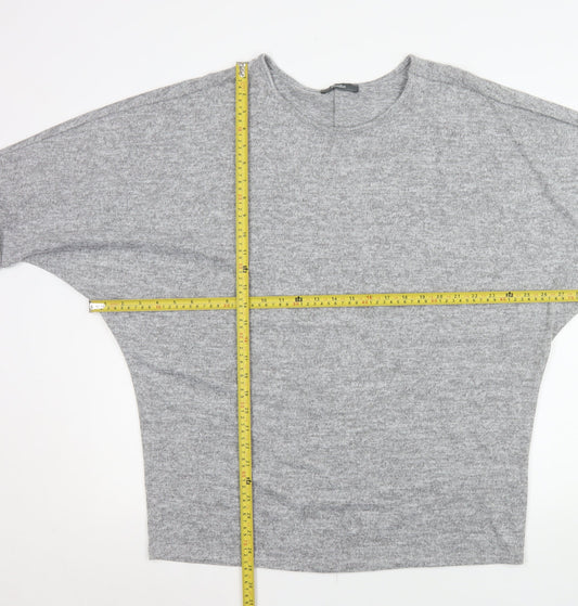 Womens UK Size 12 Studio Grey Basic T-Shirt