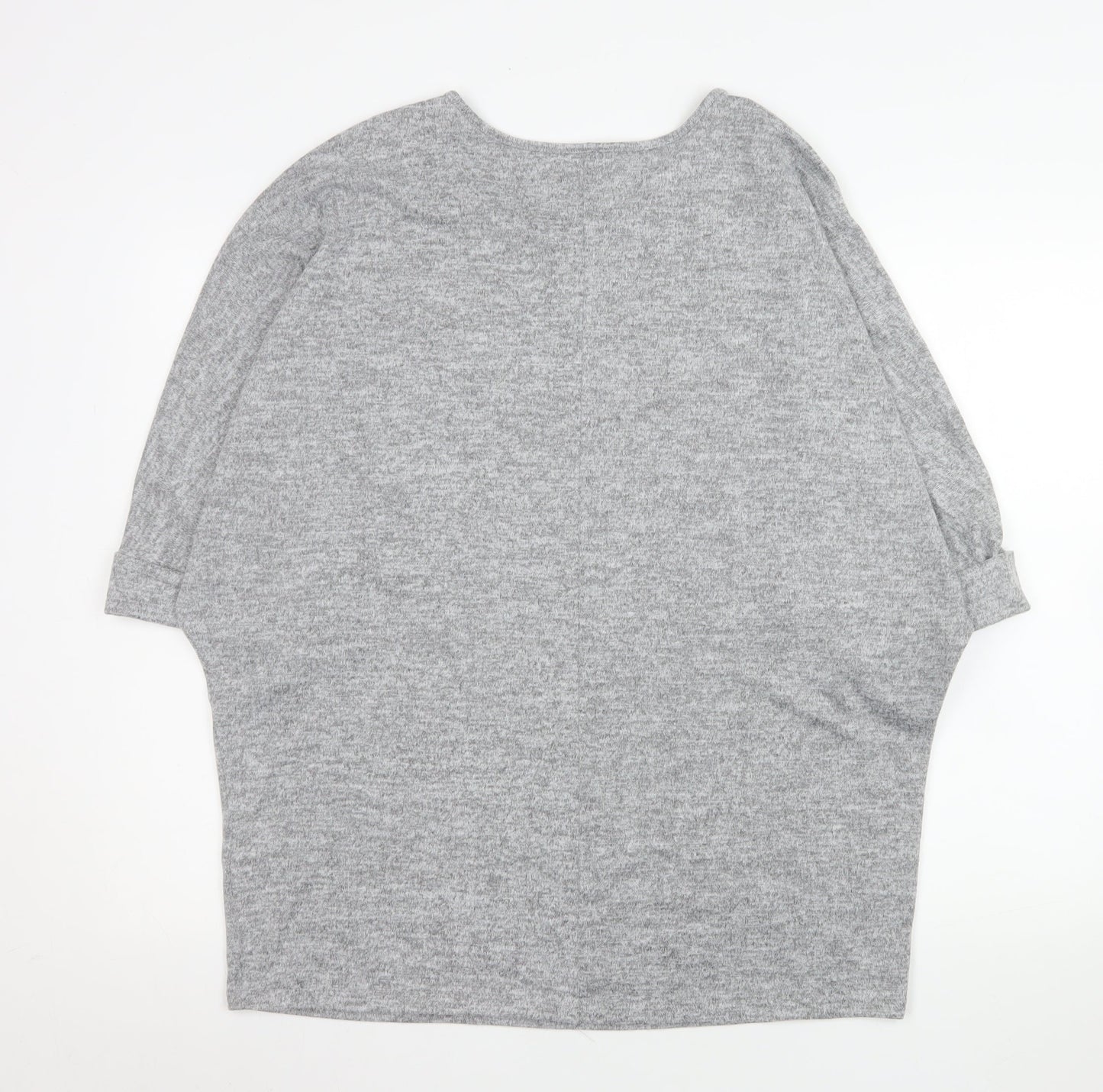 Womens UK Size 12 Studio Grey Basic T-Shirt