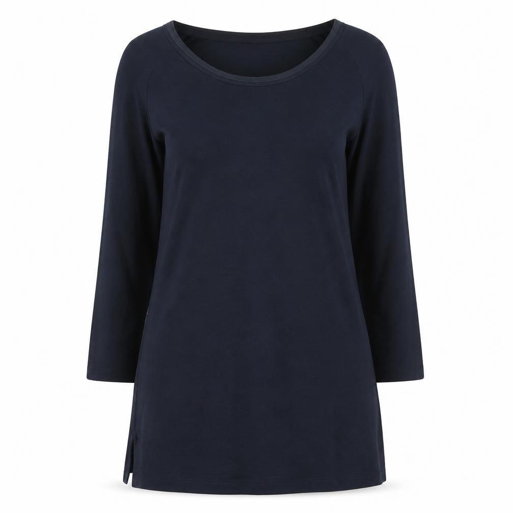 Womens UK Size XS Lands' End Blue Basic T-Shirt