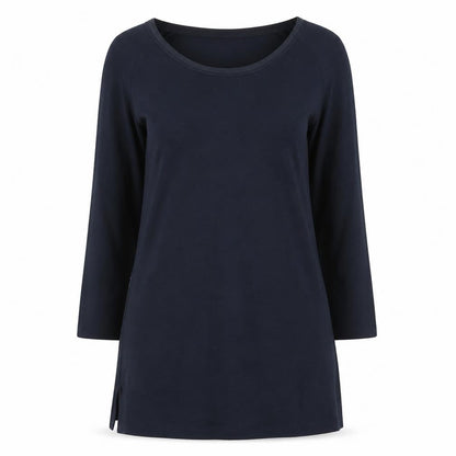 Womens UK Size XS Lands' End Blue Basic T-Shirt