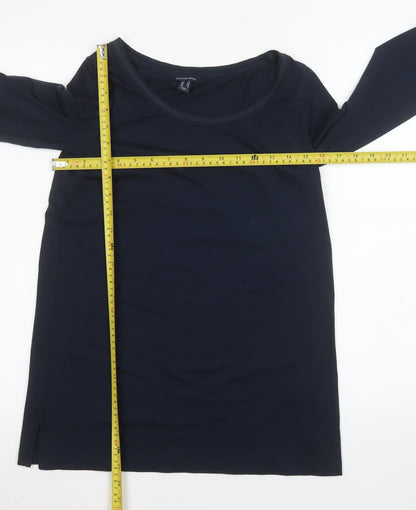 Womens UK Size XS Lands' End Blue Basic T-Shirt