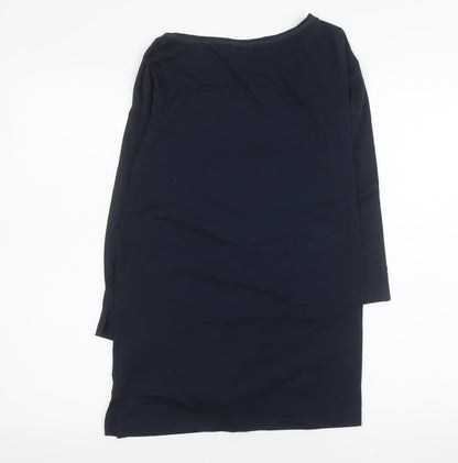 Womens UK Size XS Lands' End Blue Basic T-Shirt