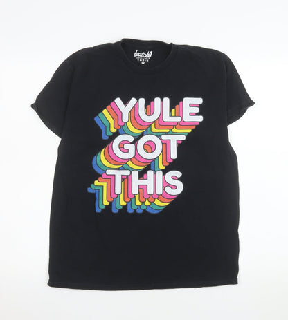 Mens UK Size M Batch1 Black  T-Shirt