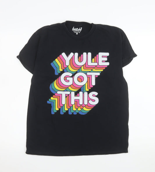 Mens UK Size M Batch1 Black  T-Shirt
