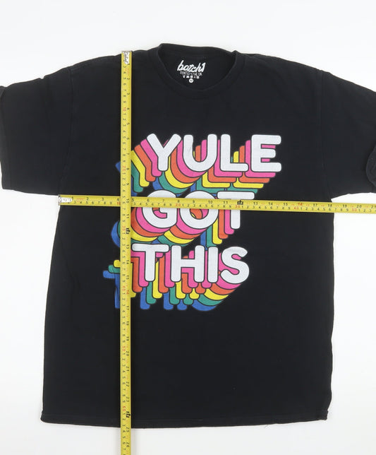 Mens UK Size M Batch1 Black  T-Shirt