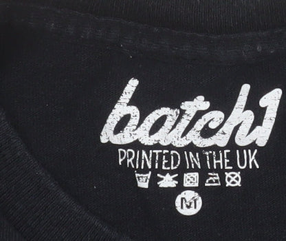 Mens UK Size M Batch1 Black  T-Shirt