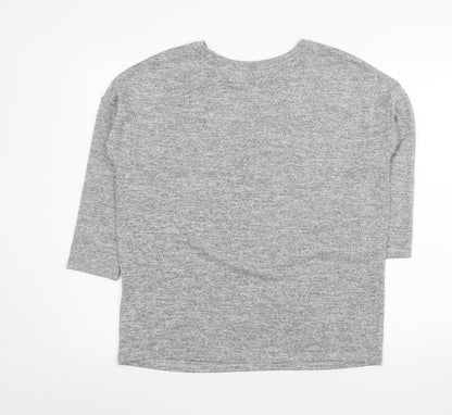 Womens UK Size 10 TU Grey Tunic Blouse