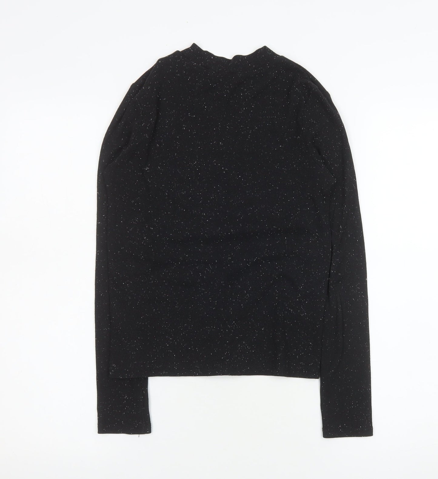 Womens UK Size S Monki Black Basic T-Shirt