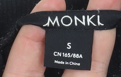 Womens UK Size S Monki Black Basic T-Shirt