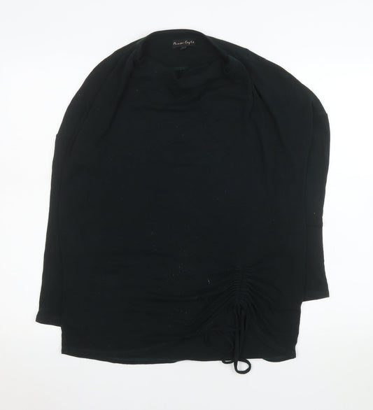 Womens UK Size 8 Phase Eight Black Tunic Blouse