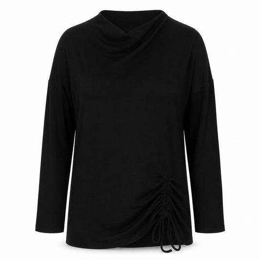 Womens UK Size 8 Phase Eight Black Tunic Blouse