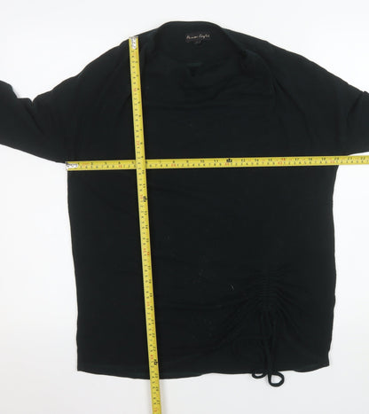 Womens UK Size 8 Phase Eight Black Tunic Blouse