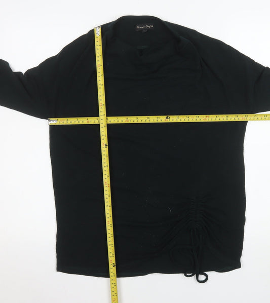 Womens UK Size 8 Phase Eight Black Tunic Blouse