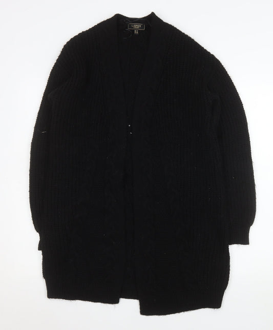 Womens UK Size 8 Lipsy Black Cardigan Jumper