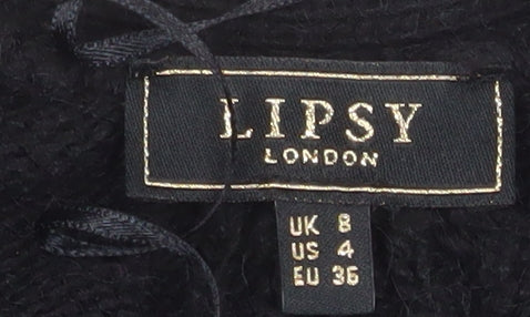 Womens UK Size 8 Lipsy Black Cardigan Jumper