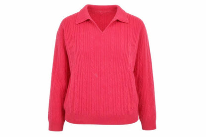 Womens UK Size L Isle Pink Pullover Jumper