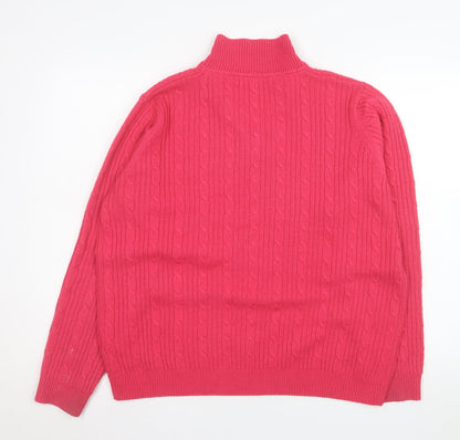 Womens UK Size L Isle Pink Pullover Jumper