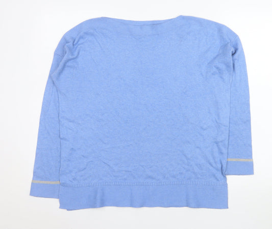 Womens UK Size 12 Joules Blue Pullover Jumper