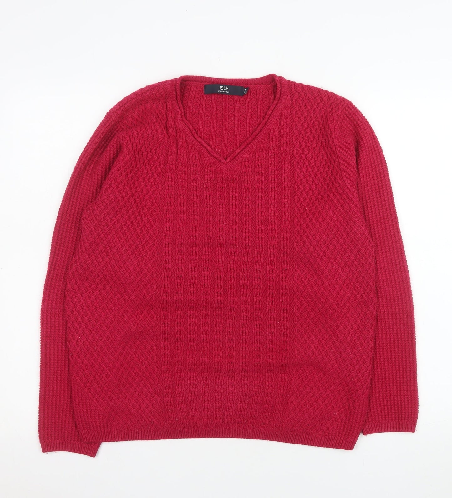 Womens UK Size 14-16 Isle Essentials Red Pullover Jumper