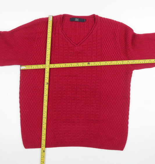 Womens UK Size 14-16 Isle Essentials Red Pullover Jumper