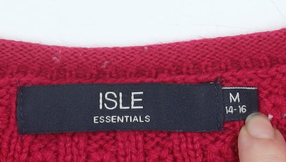 Womens UK Size 14-16 Isle Essentials Red Pullover Jumper
