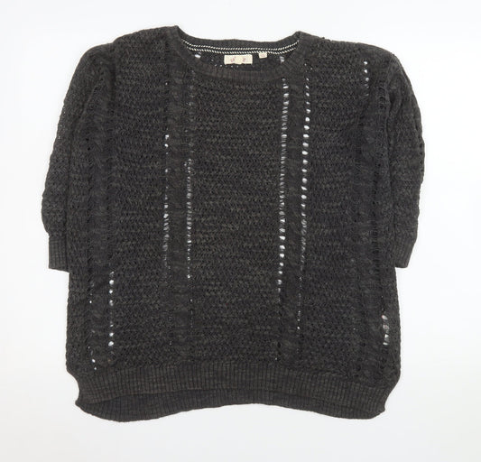 Womens UK Size 12 Fat Face Black Pullover Jumper