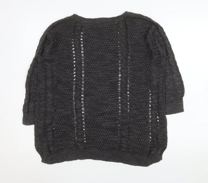 Womens UK Size 12 Fat Face Black Pullover Jumper