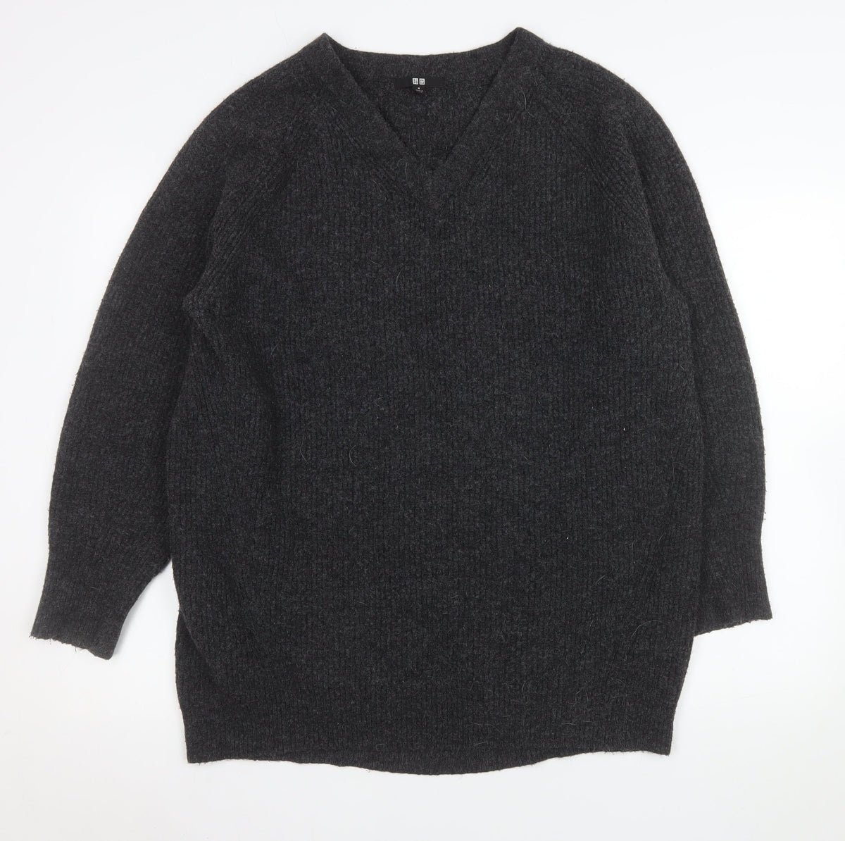 Mens UK Size M Uniqlo Grey Pullover Jumper